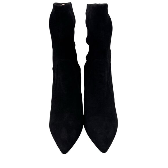 Stuart Weitzman Black Suede Heel Sock Luxury Boot Women Size 10 - Picture 7 of 16